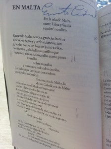 "En Malta", a poem by Nicaraguan revolutionary poet Ernesto Cardenal.