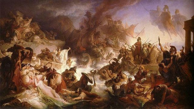 Wilhelm von Kaulbach, Die Seeschlacht bei Salamis, 1868 (source: Wikipedia)